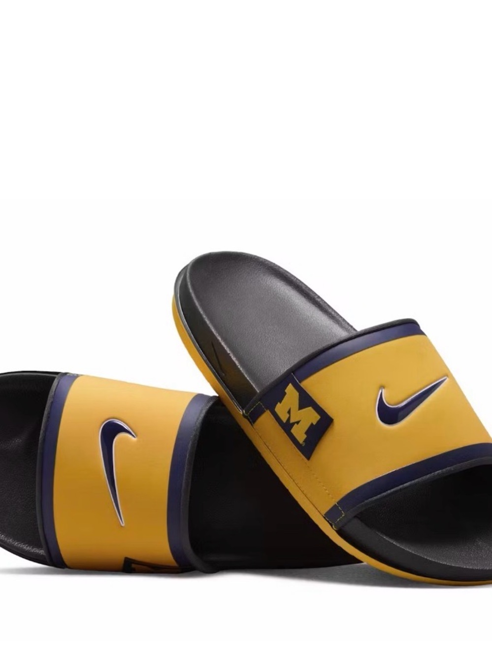 Nike Michigan Men’s University Offcourt Slide Sandals in Maize/Blue